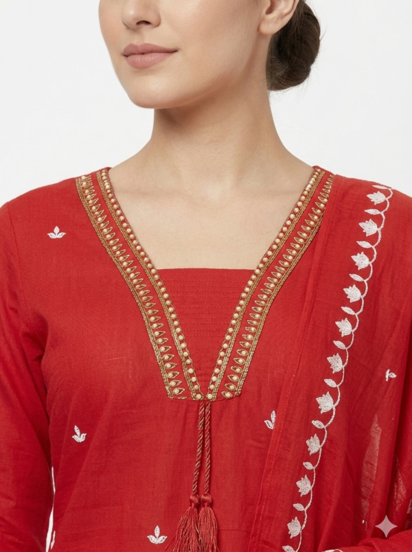 Red Straight Fit 3 Pc Set